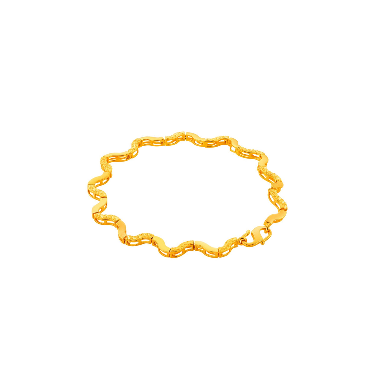 916 Gold Golden Swirl Bracelet