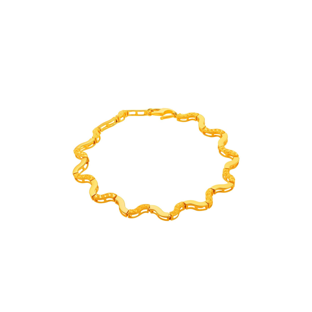 916 Gold Golden Swirl Bracelet