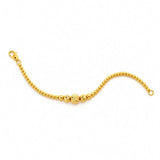 916 Gold Graduated Bead Bracelet
