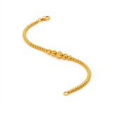 916 Gold Graduated Bead Bracelet