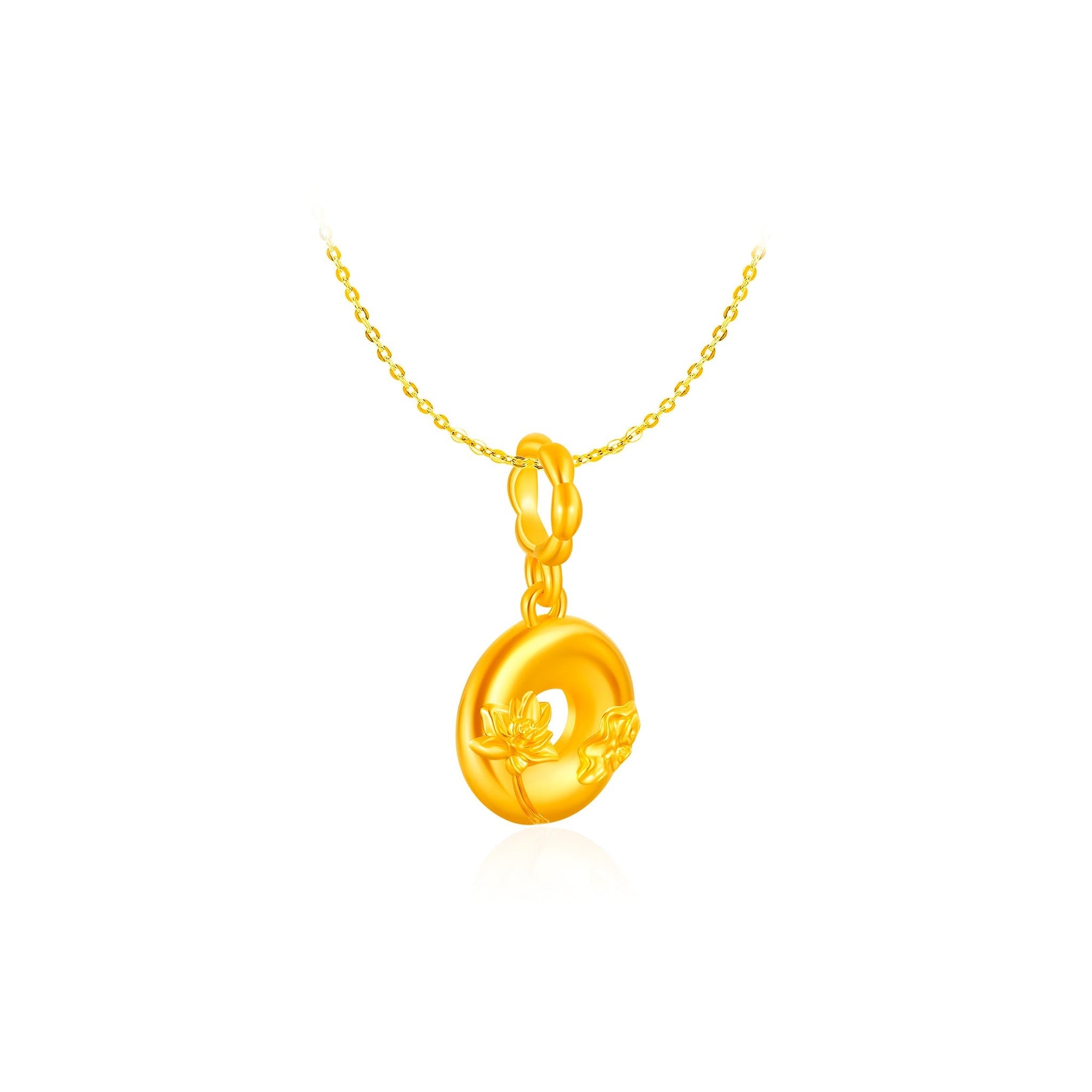 916 Gold Harmony 平安扣 (Ping An Kou) Charm Pendant