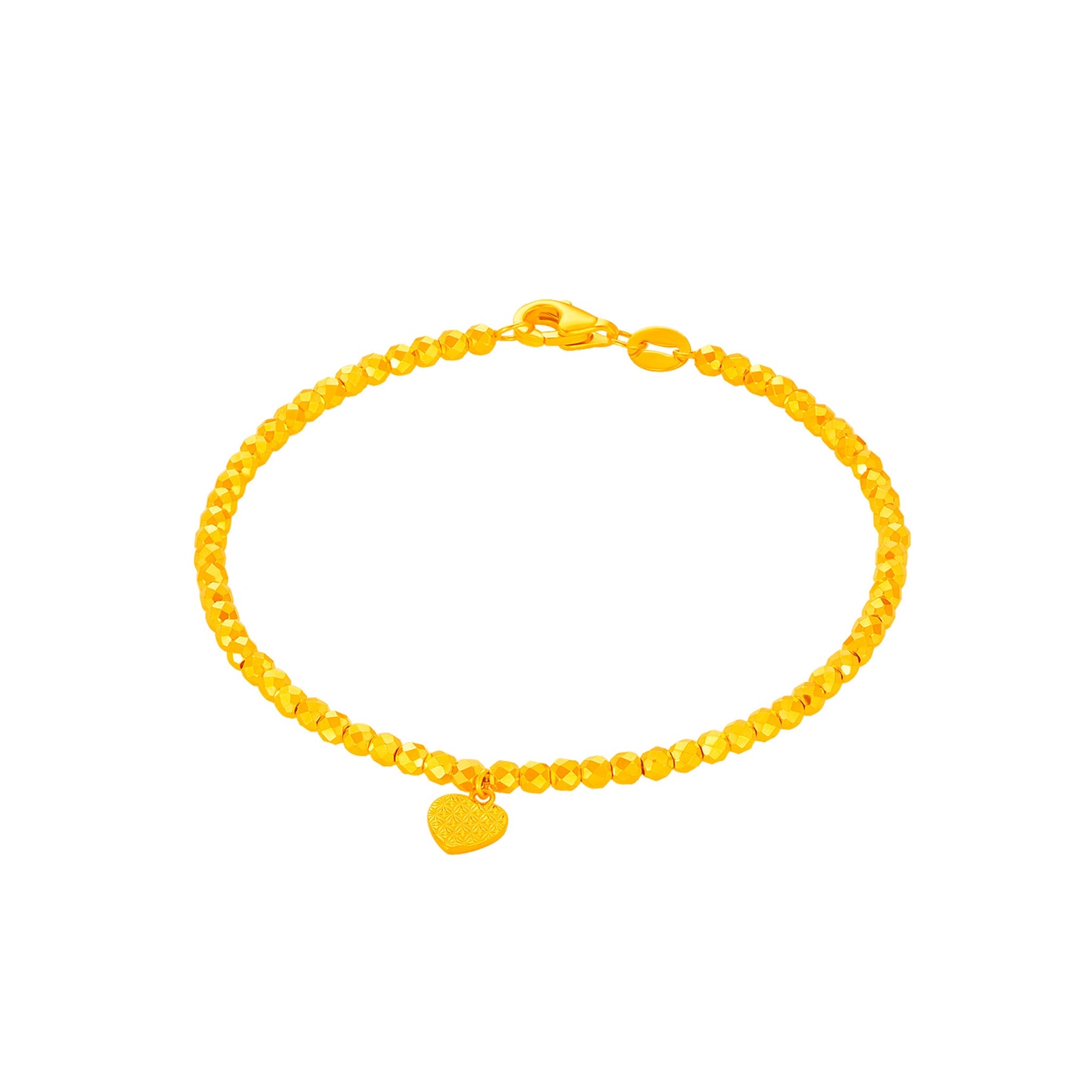 916 Gold Heart Beads Bracelet