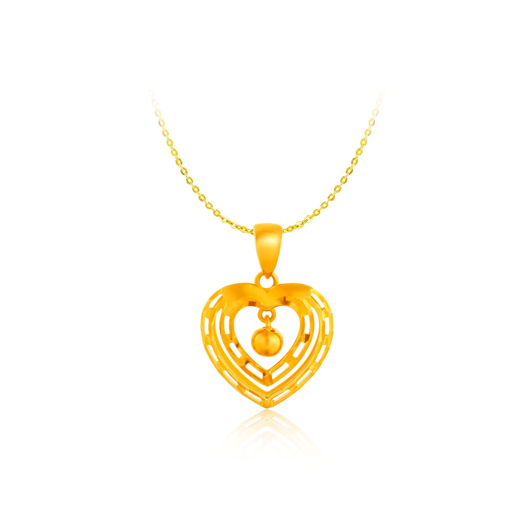 916 Gold Heart Bliss Pendant