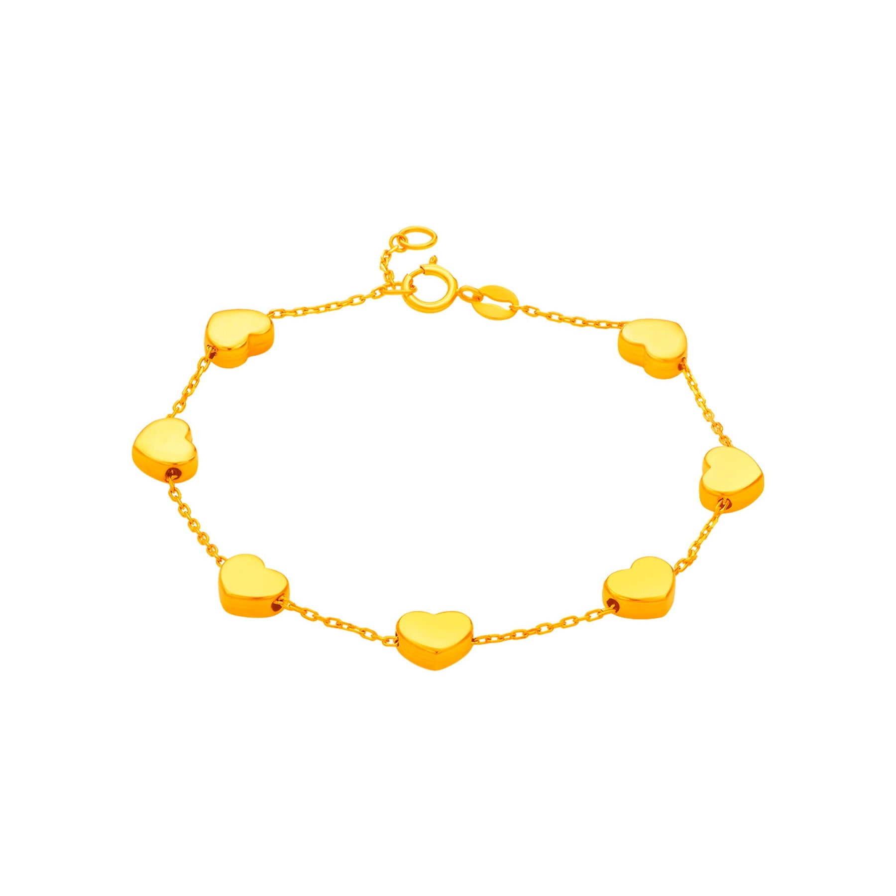 916 Gold Heart Bound Bracelet
