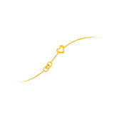 916 Gold Heart Devotion Bracelet