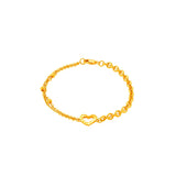 916 Gold Heart Harmony Bracelet
