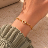 916 Gold Heart Harmony Bracelet