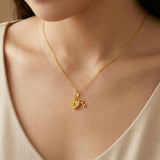 916 Gold Heart Lock Pendant