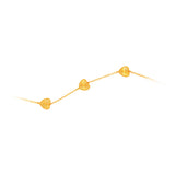 916 Gold Heartline Bracelet