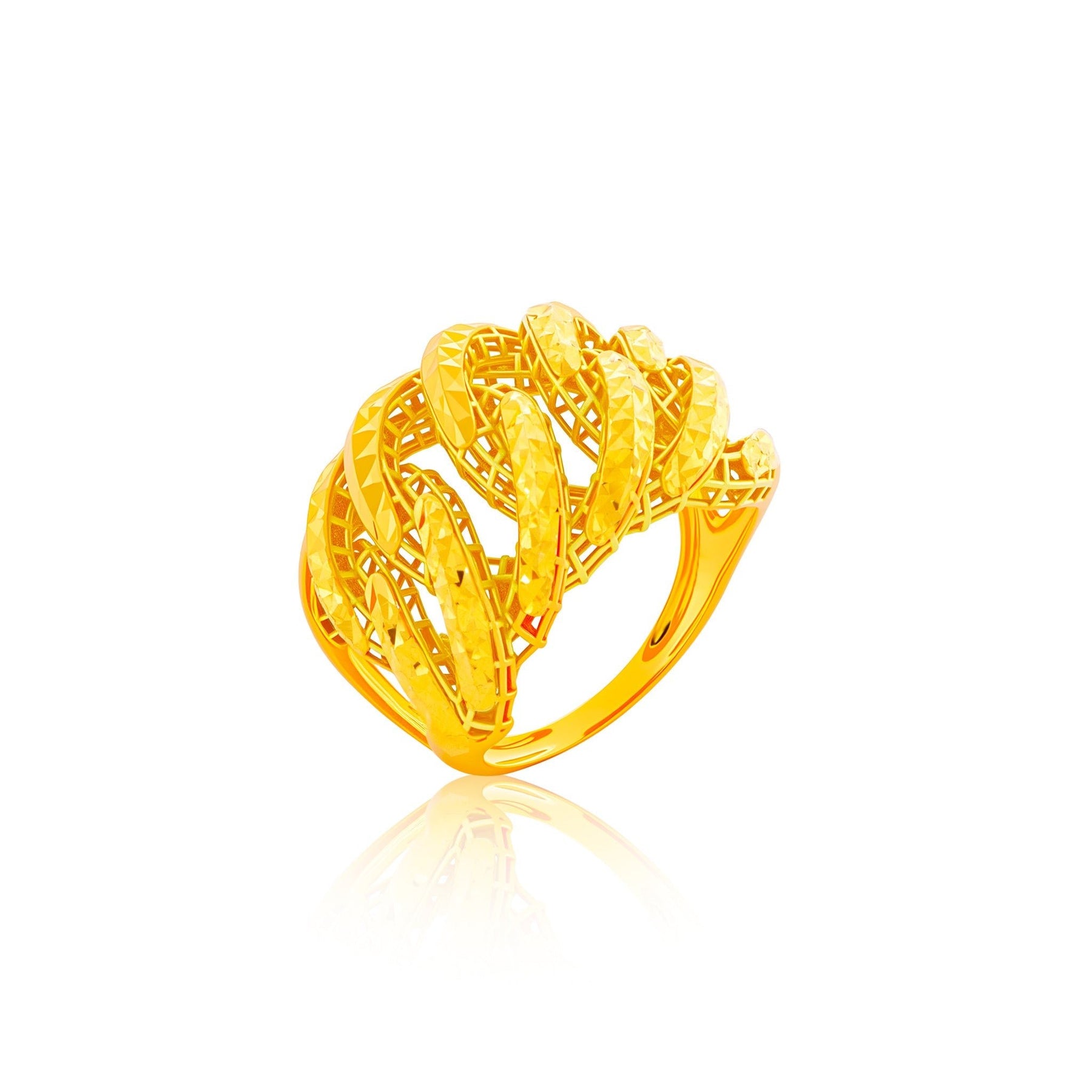 916 Gold Helix Ring
