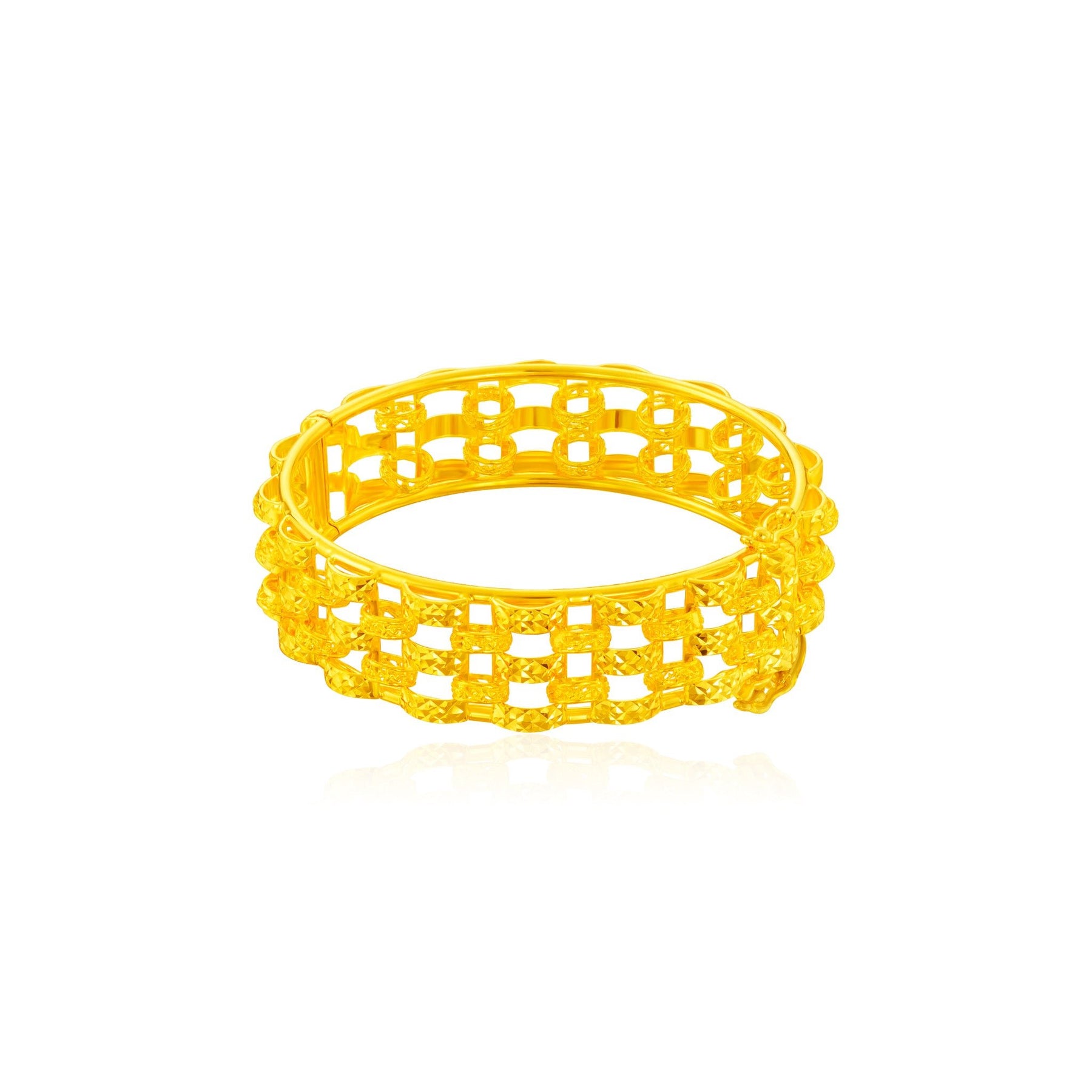 916 Gold Horizon Bangle