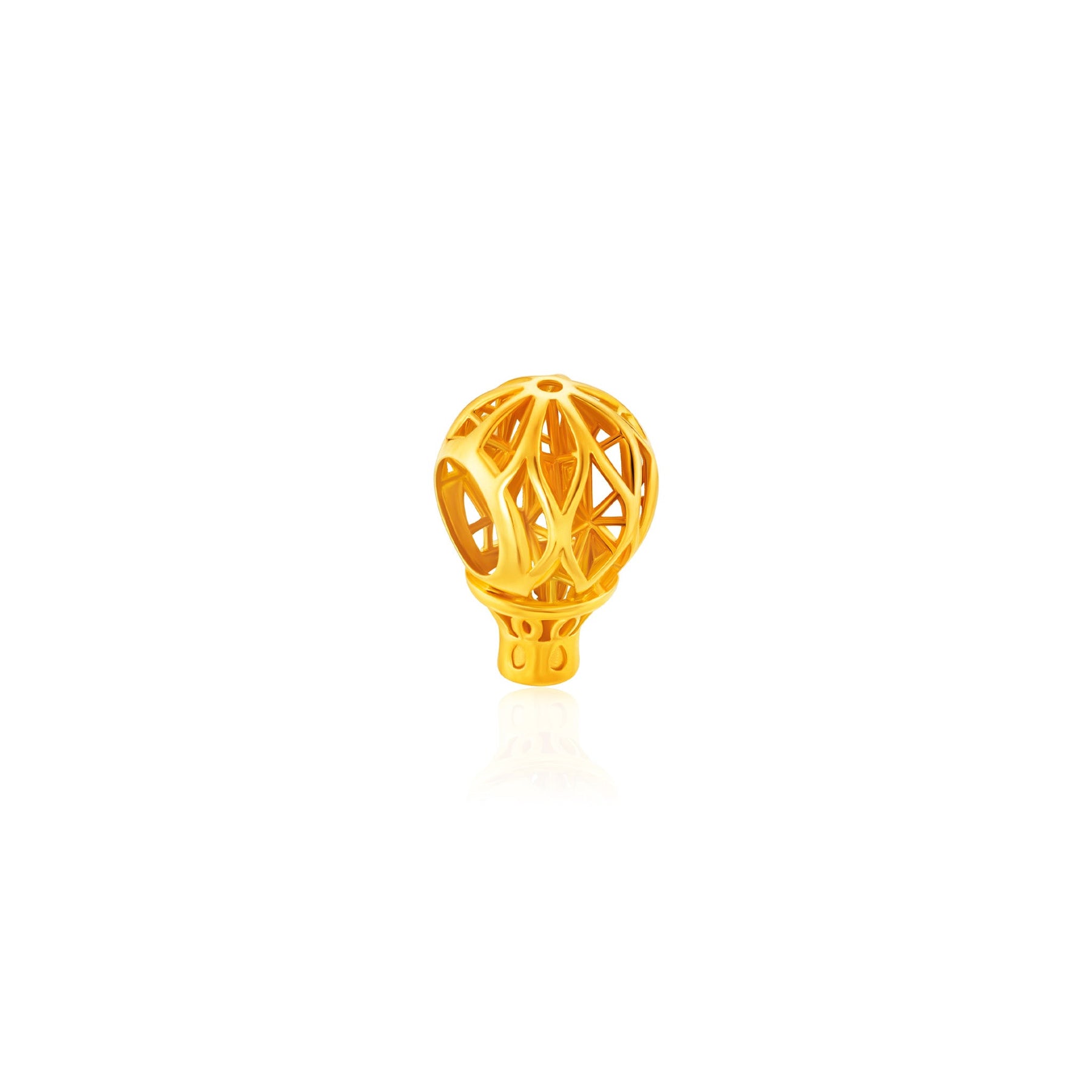 916 Gold Hot Balloon Charm