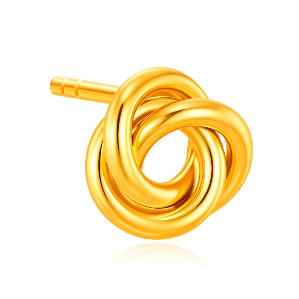 916 Gold Knotty Stud Earrings