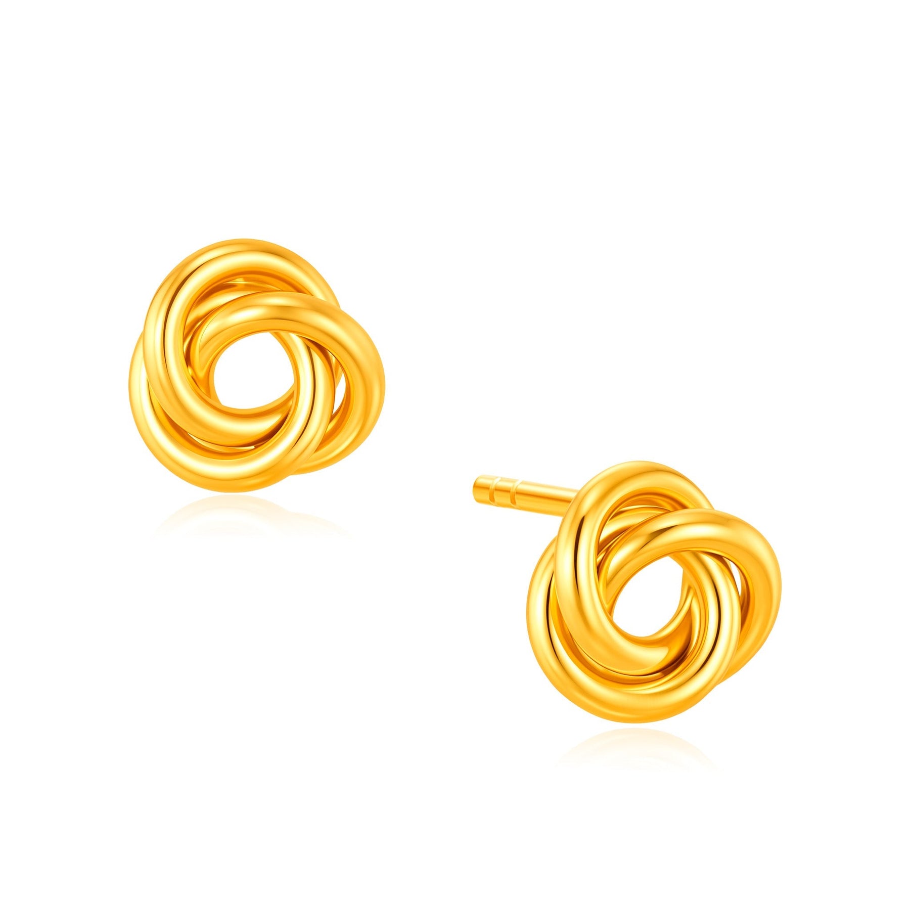916 Gold Knotty Stud Earrings