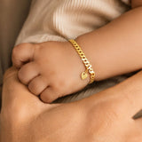 916 Gold Little Blessings Baby Curb Bracelet