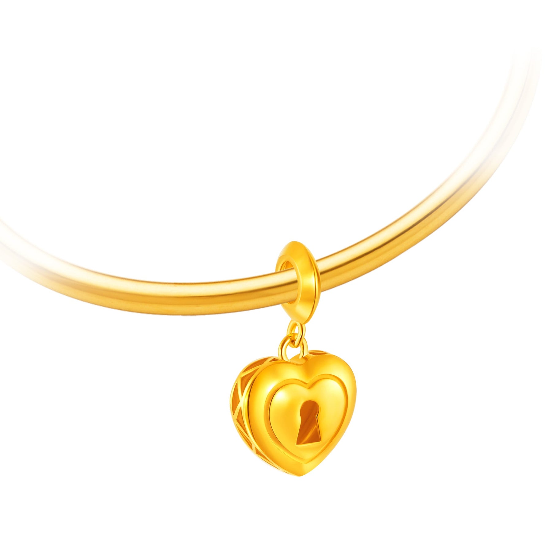 916 Gold Lock Charm