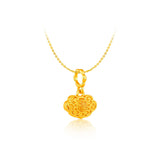 916 Gold Longevity Lock Pendant