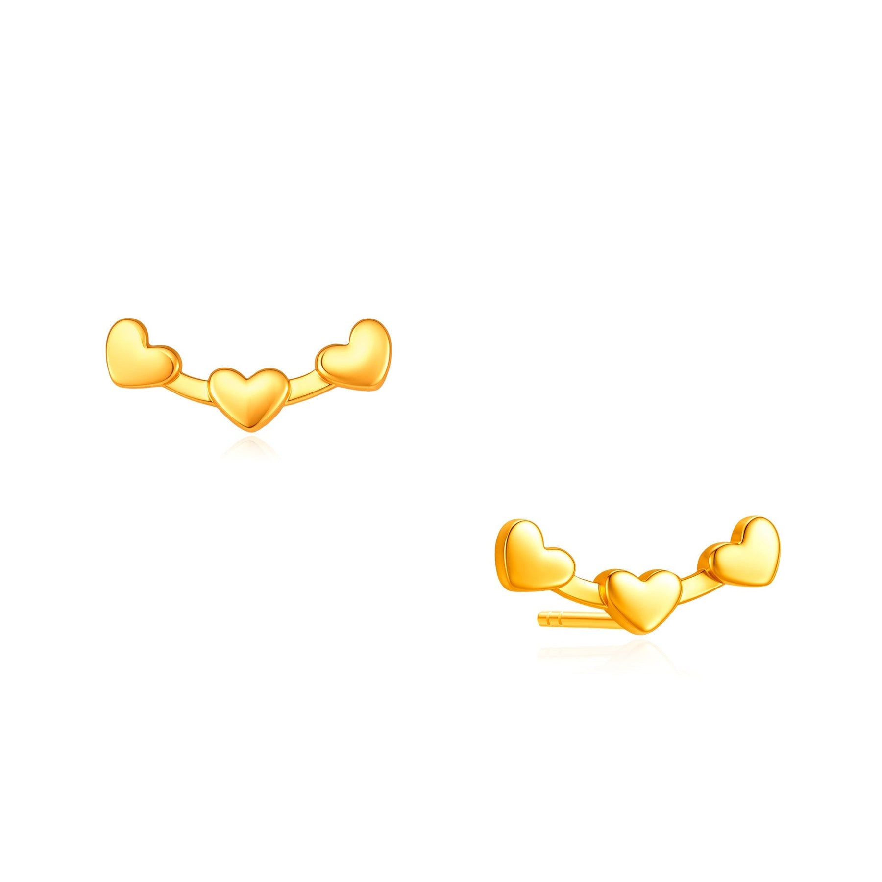 916 Gold Love Bond Earrings