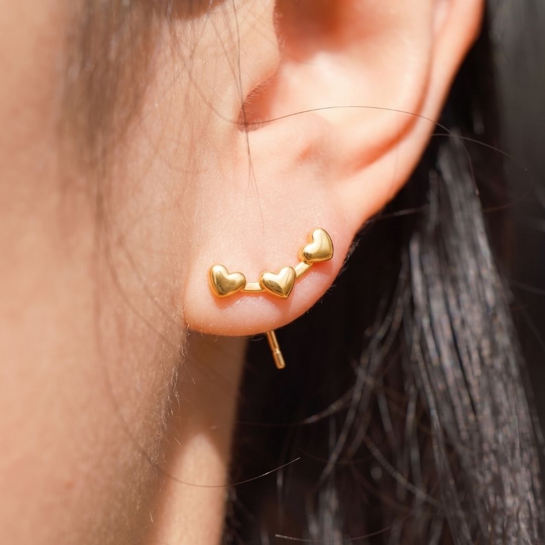 916 Gold Love Bond Earrings