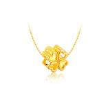 916 Gold Love Clover Charm