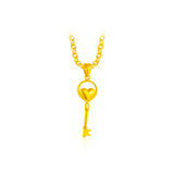 916 Gold Love Lock Pendant