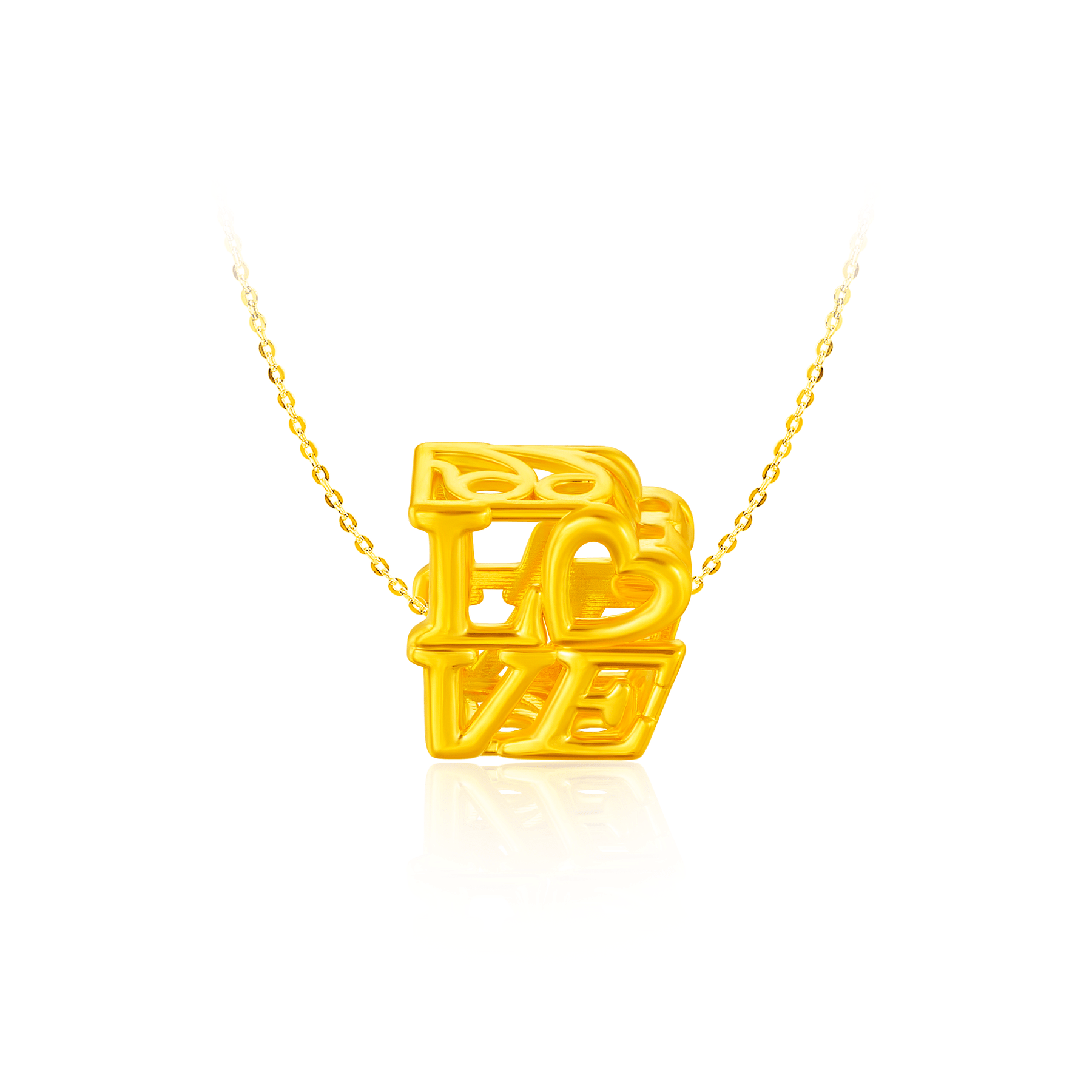916 Gold LOVE Pendant