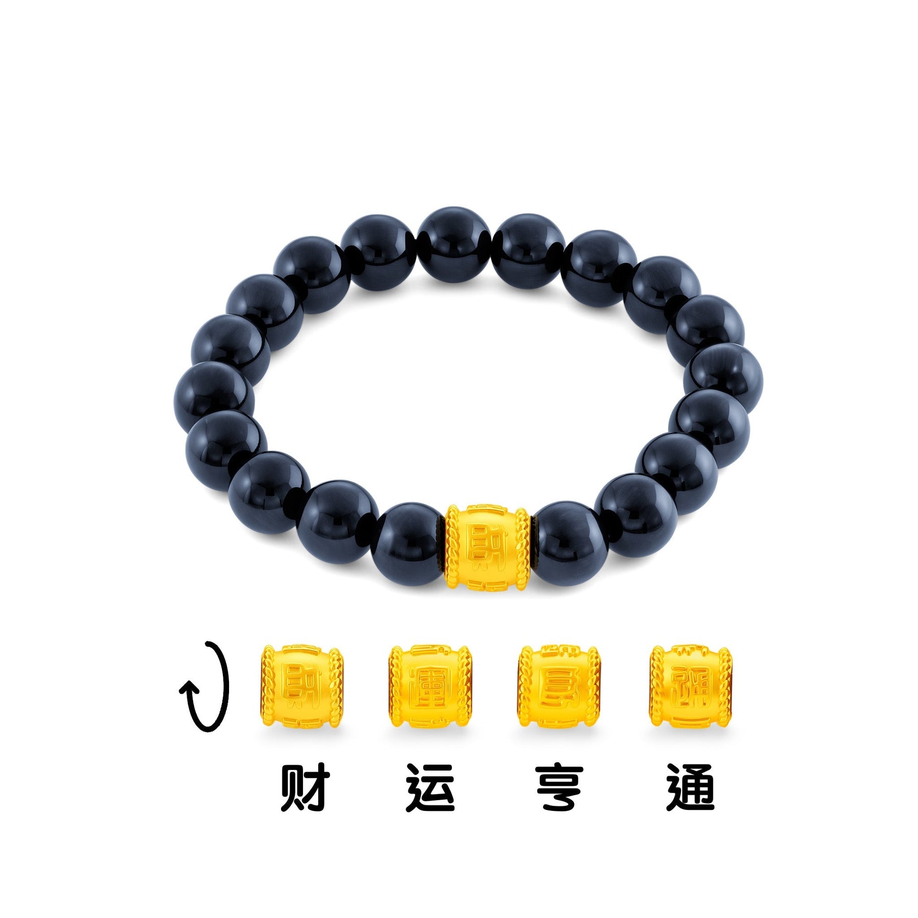 916 Gold Lucky Barrel Bracelet