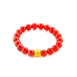 916 Gold Lucky Barrel Bracelet