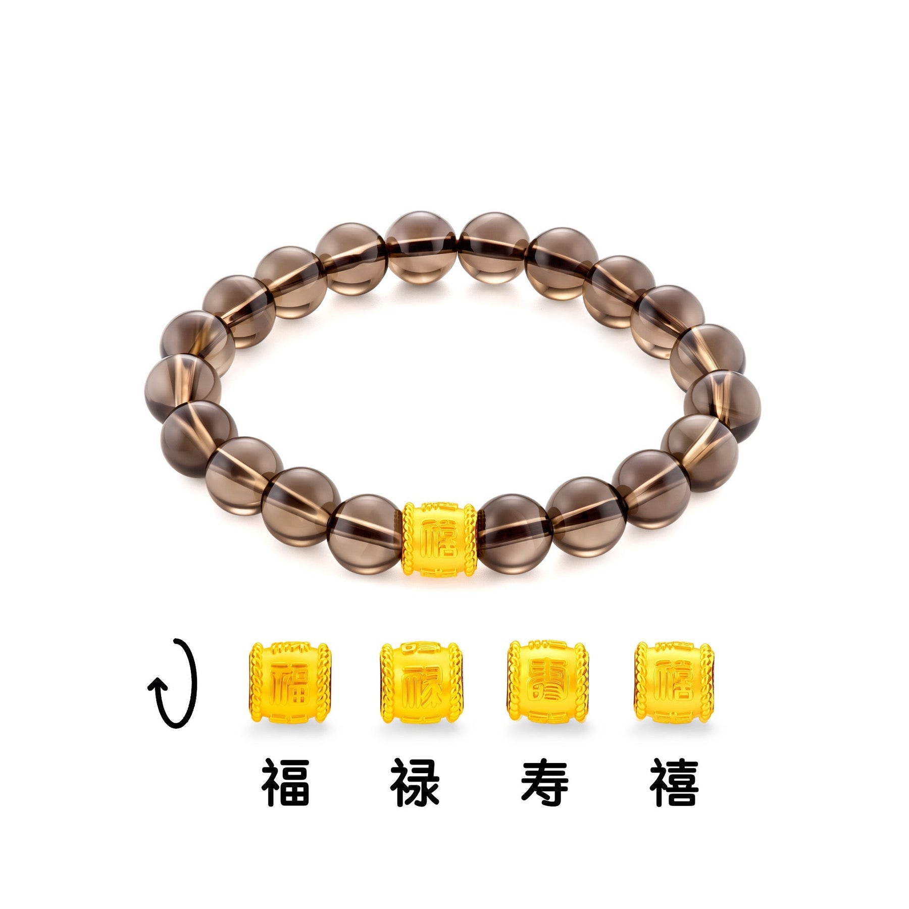 916 Gold Lucky Barrel Bracelet