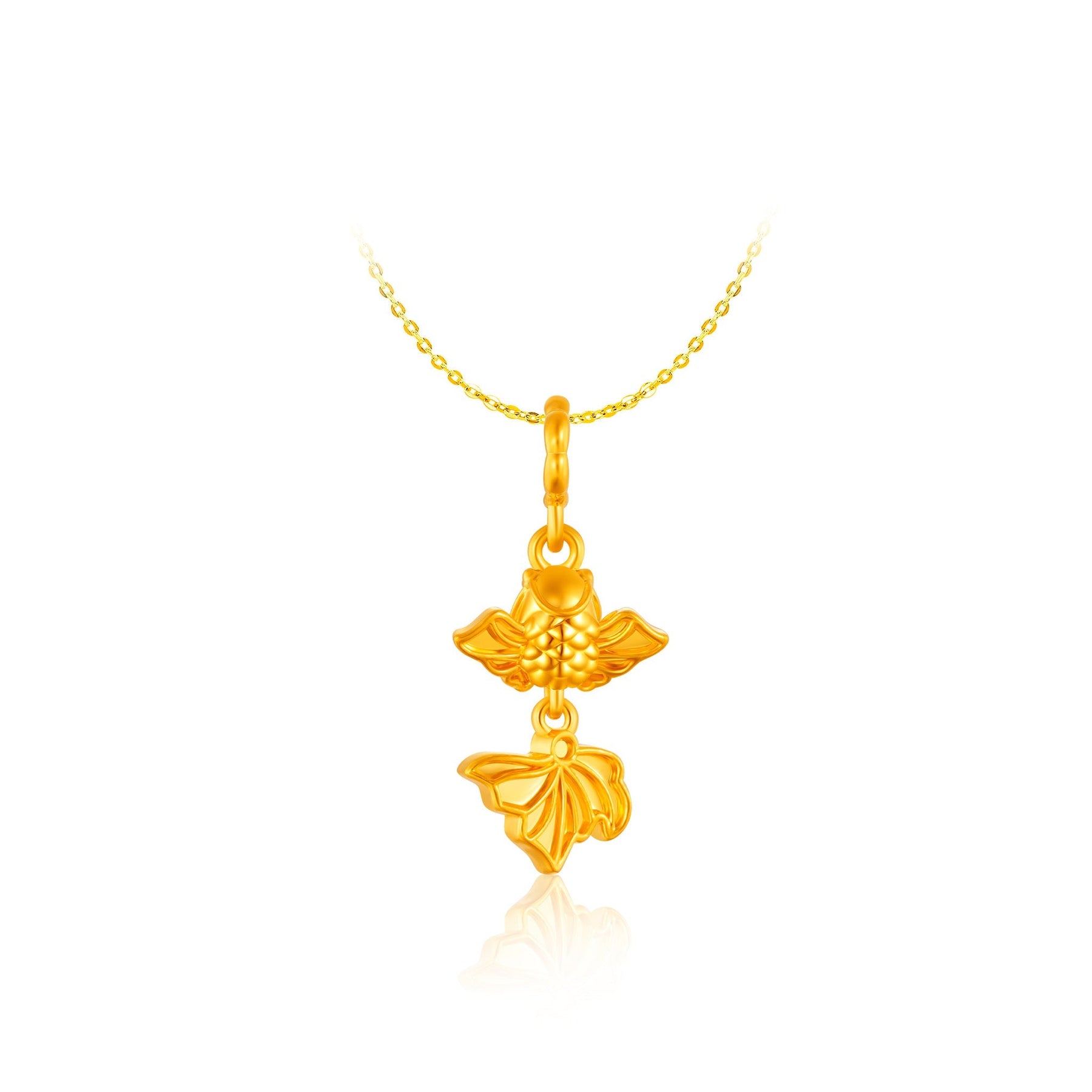 916 Gold Lucky Goldfish Pendant