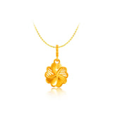 916 Gold Lucky Petal Pendant