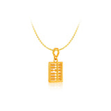 916 Gold Mini Abacus Pendant