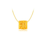 916 Gold Mini Prosperity Abacus Pendant