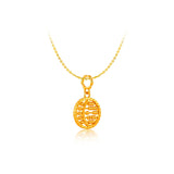 916 Gold Mini Round Abacus Pendant