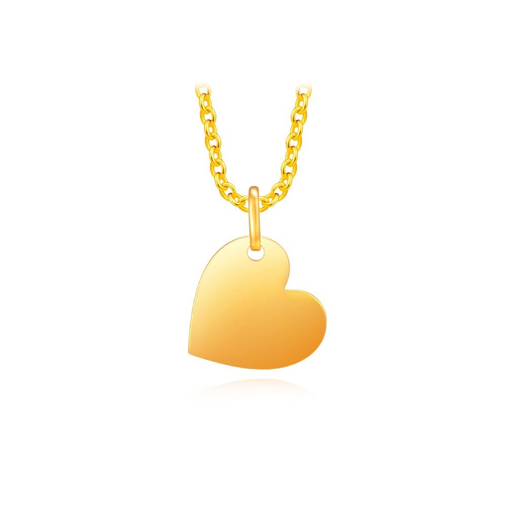 916 Gold Minimalistic Love Gold Pendant