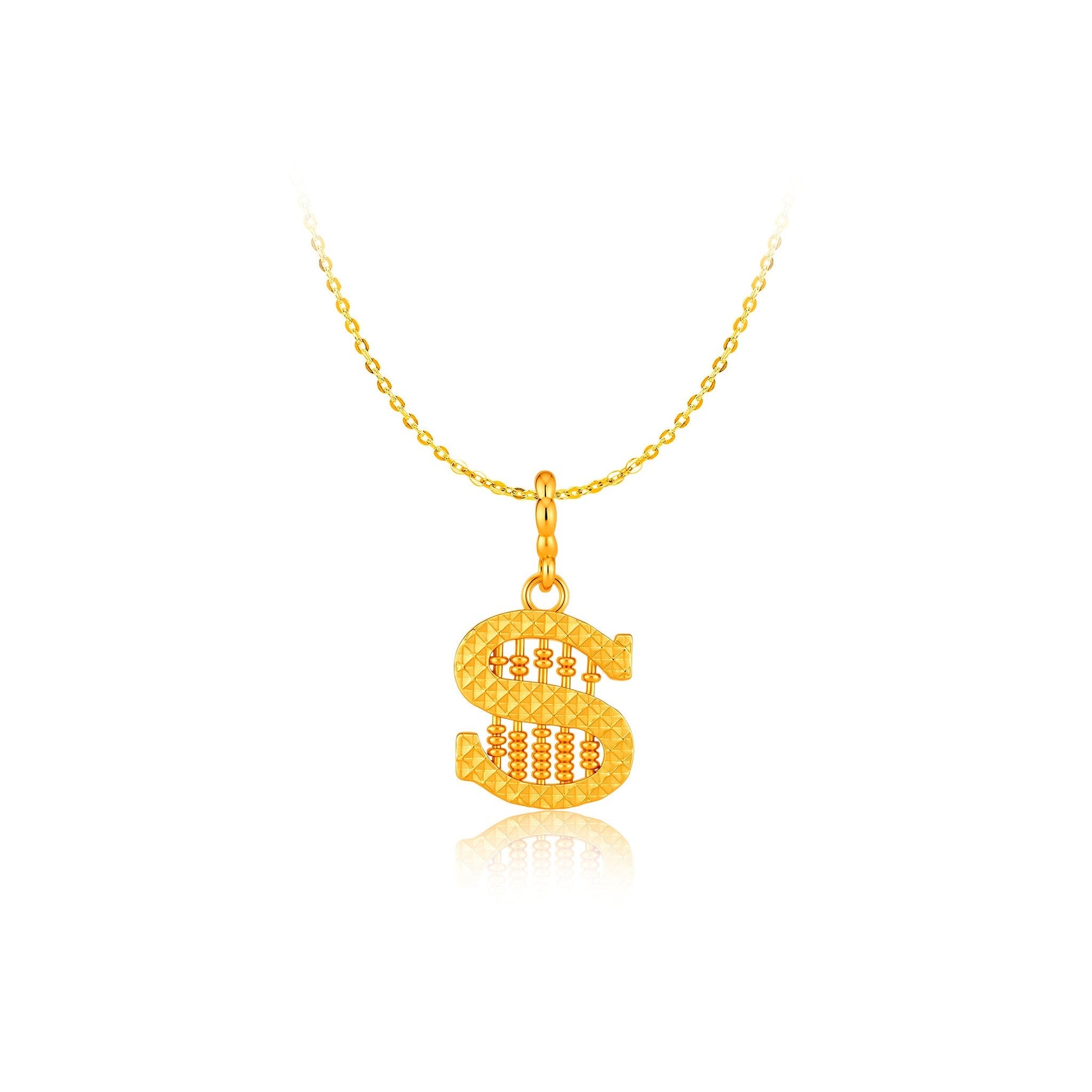916 Gold Money Sign Abacus Pendant (For TikTok)