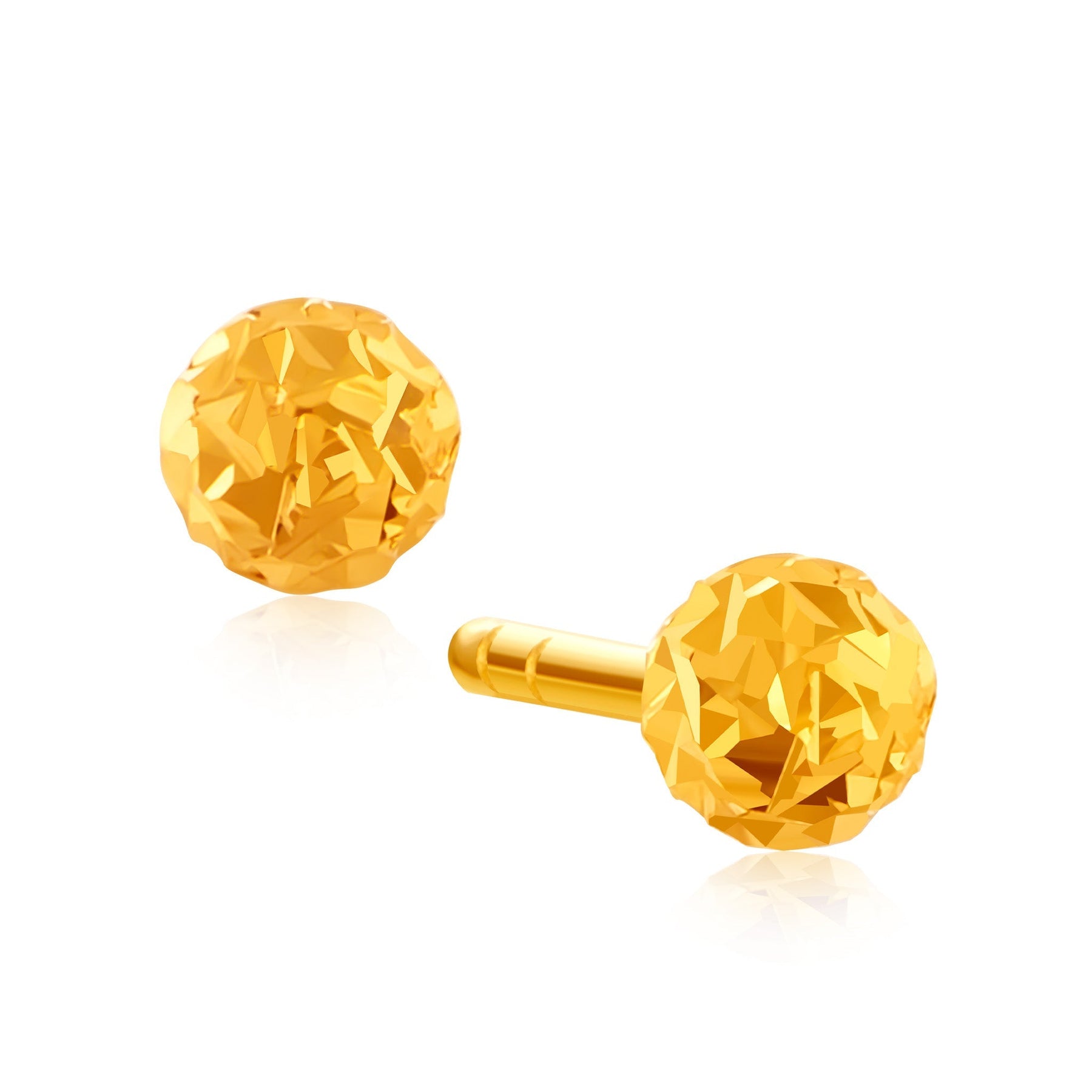 916 Gold Orb Stud Earrings