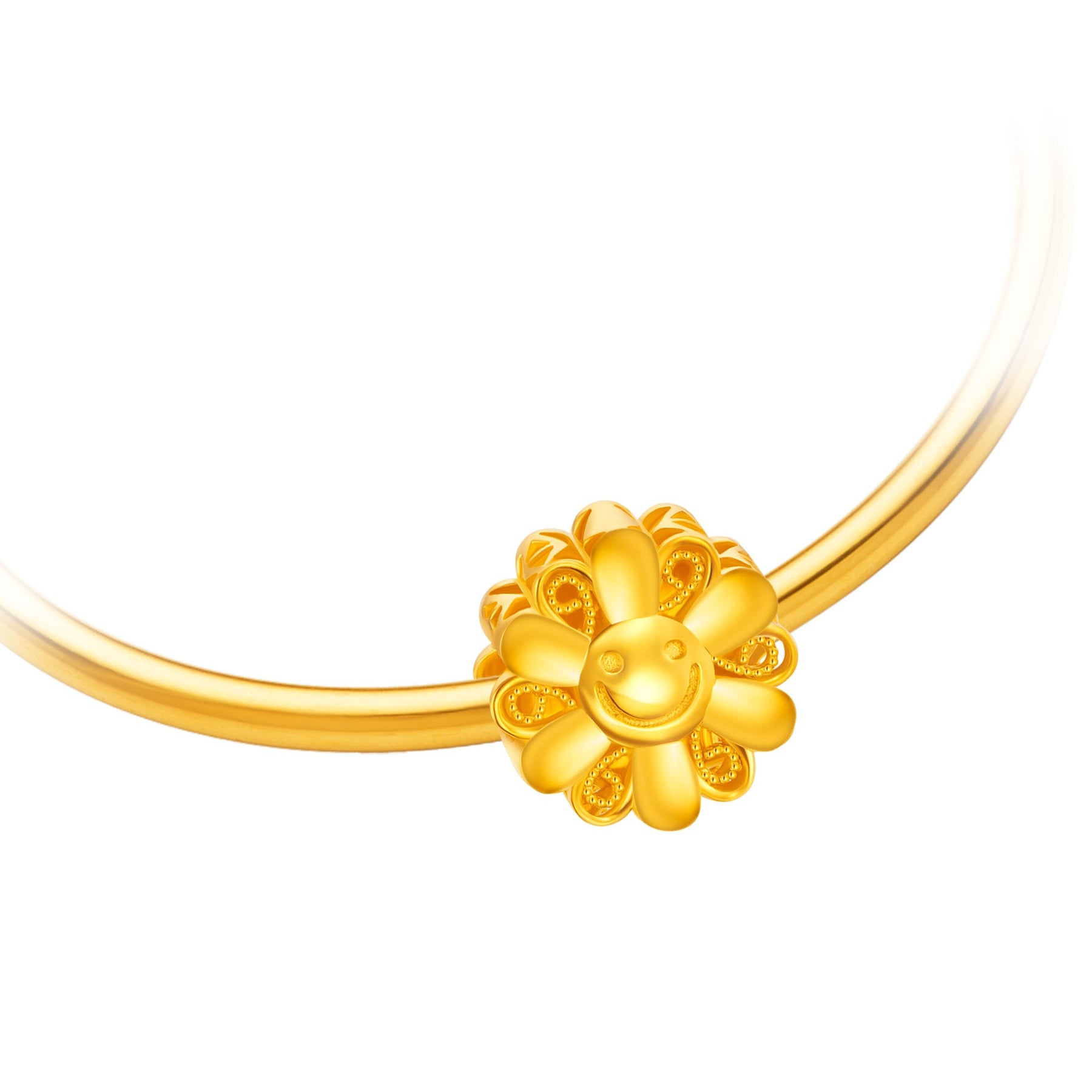 916 Gold Petal Charm