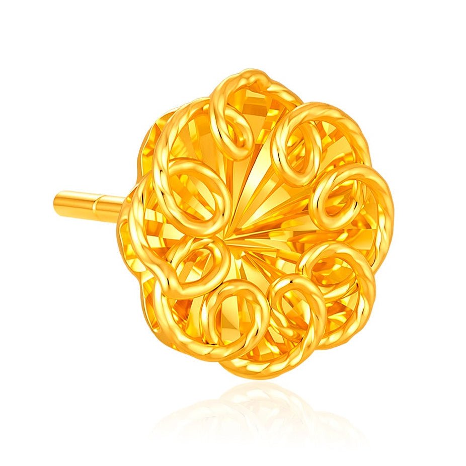 916 Gold Petal Embrace Earrings