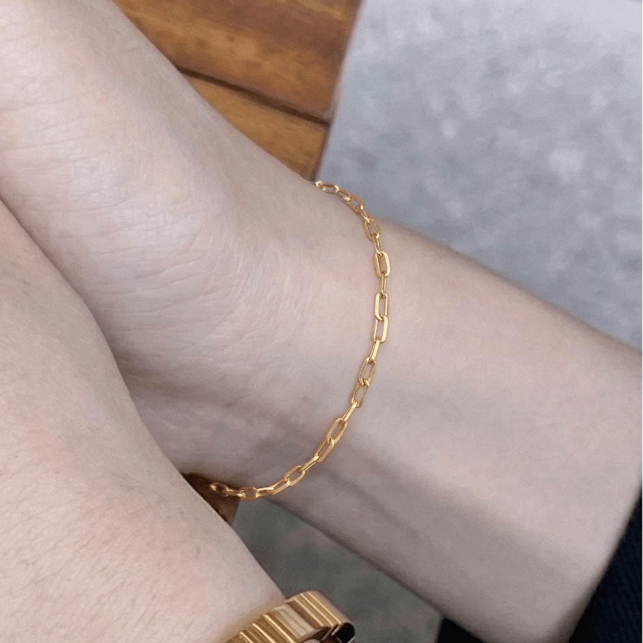 916 Gold Petite Link Bracelet