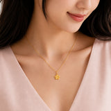 916 Gold Petunia Blossom Pendant