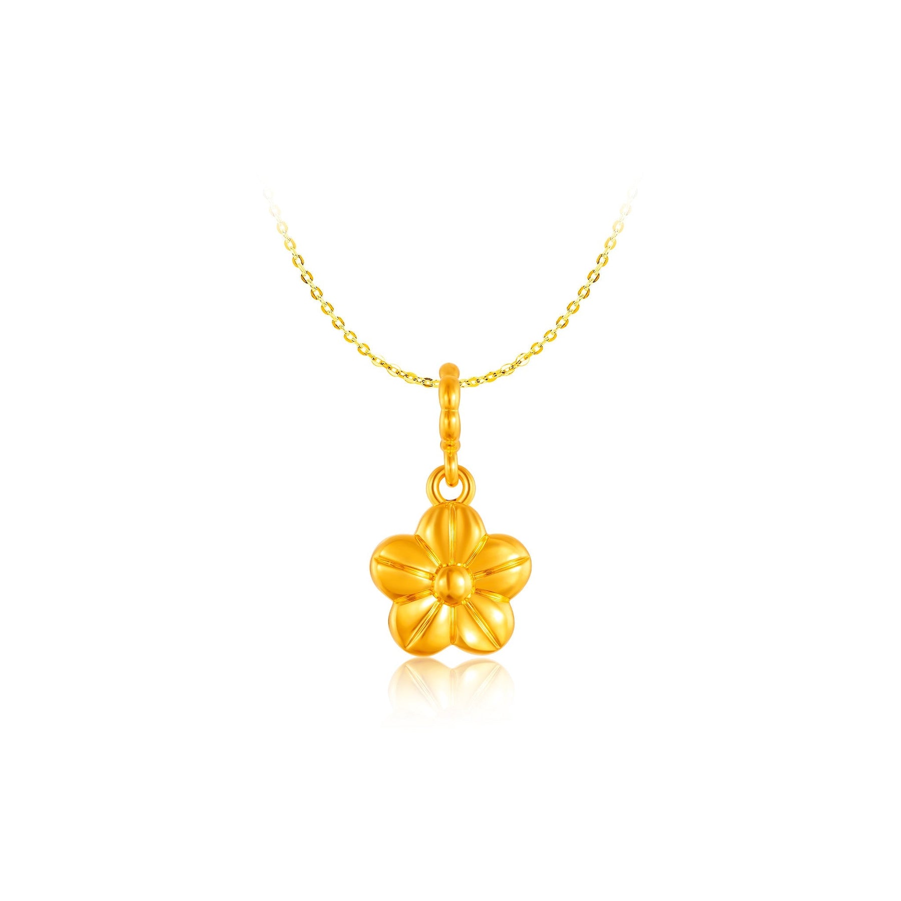 916 Gold Petunia Blossom Pendant