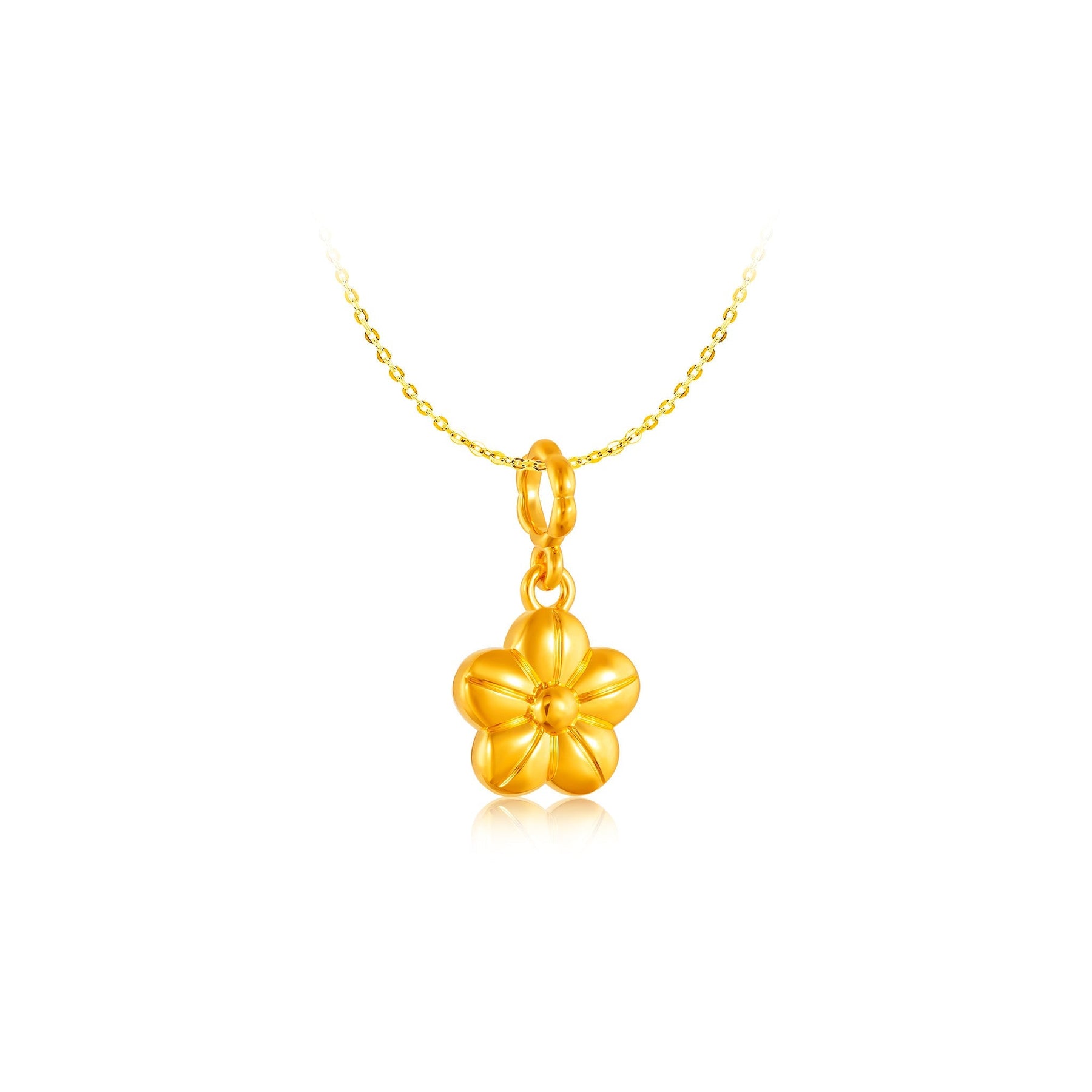 916 Gold Petunia Blossom Pendant