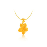 916 Gold Plumeria Pendant