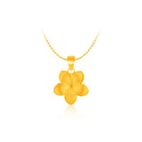 916 Gold Plumeria Pendant