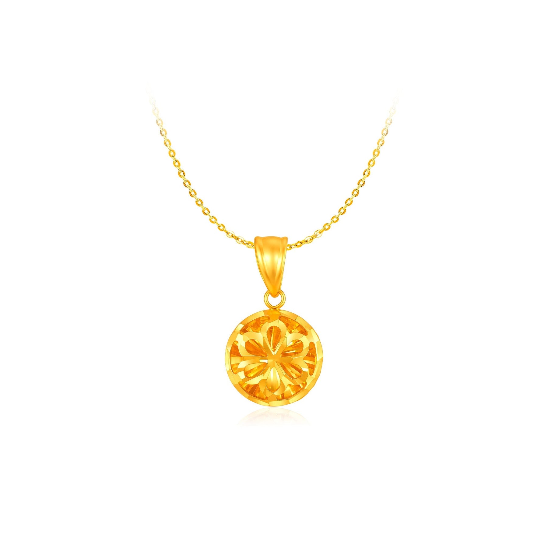 916 Gold Prism Brilliance Pendant