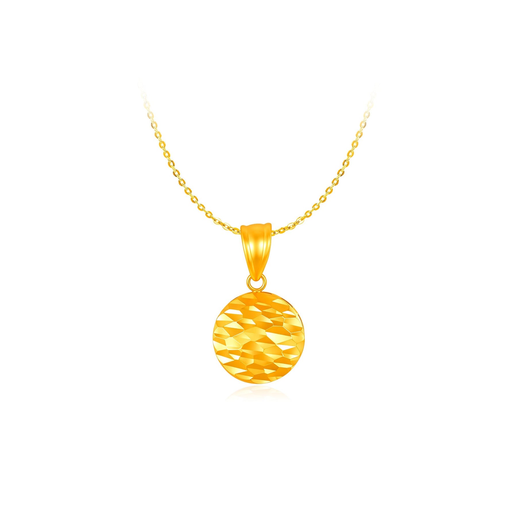 916 Gold Prism Brilliance Pendant
