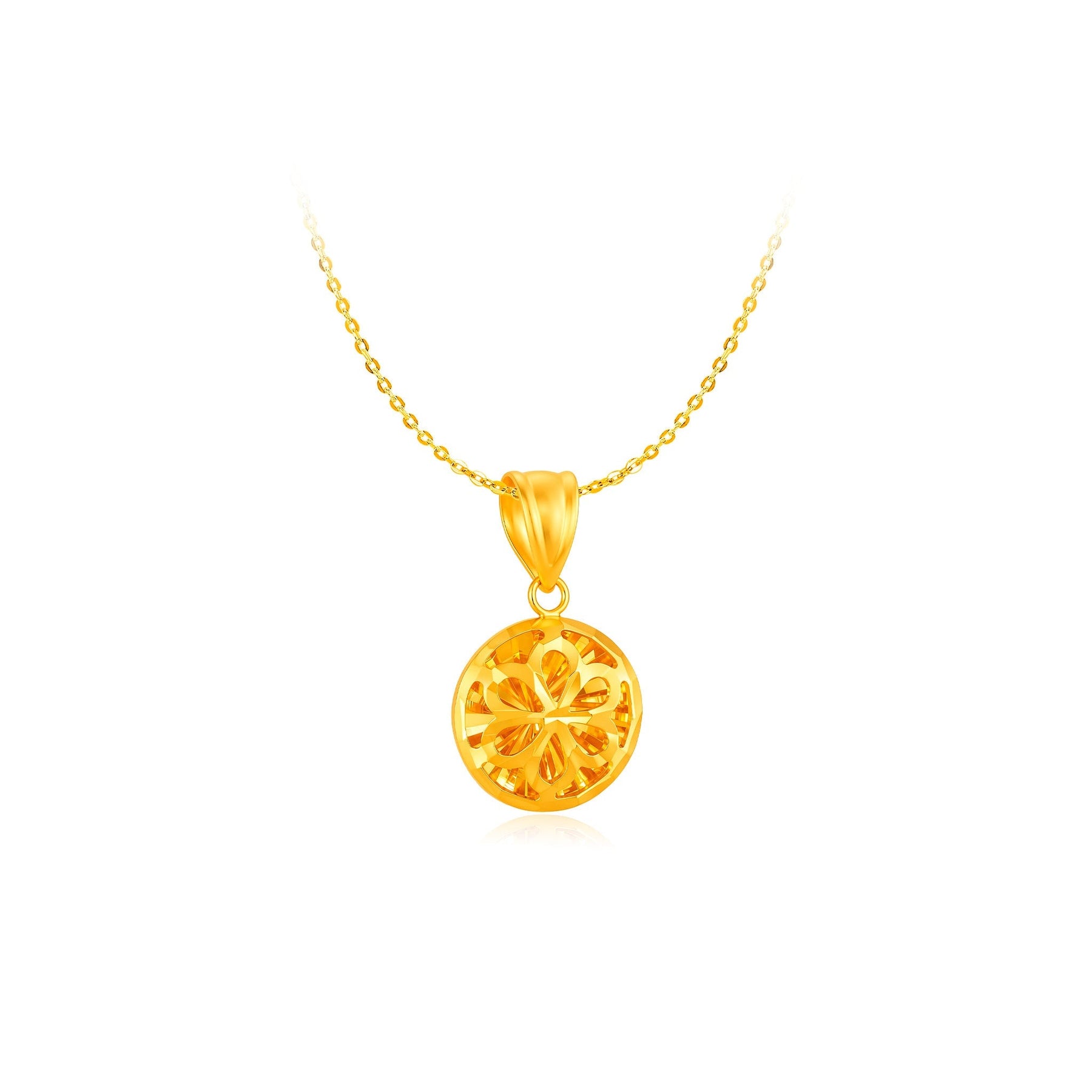 916 Gold Prism Brilliance Pendant