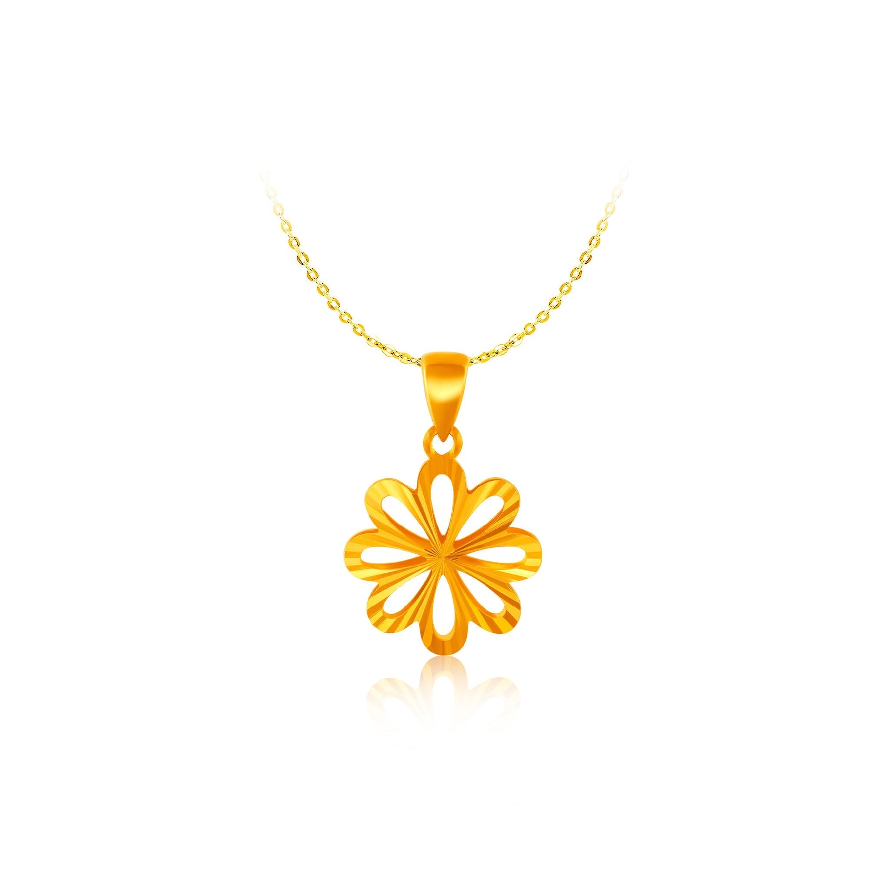 916 Gold Prism Heart Pendant