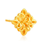 916 Gold Prism Square Earrings